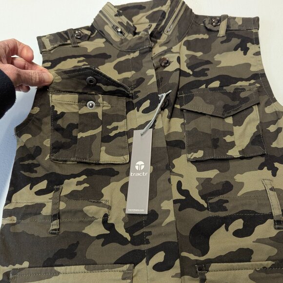 NWT Tractr Size Medium Camo Long Vest - Picture 5 of 16